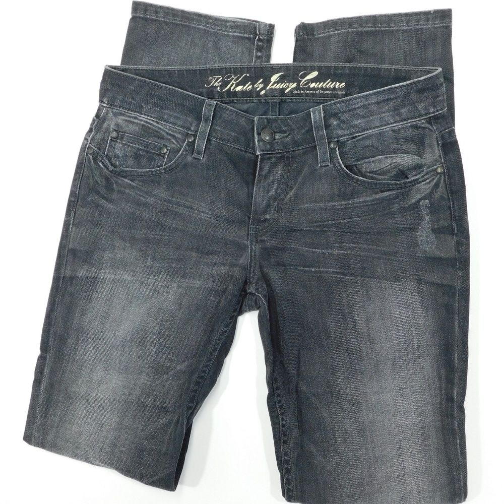 JUICY COUTURE Kate Black Wash Gray Jeans 28x33